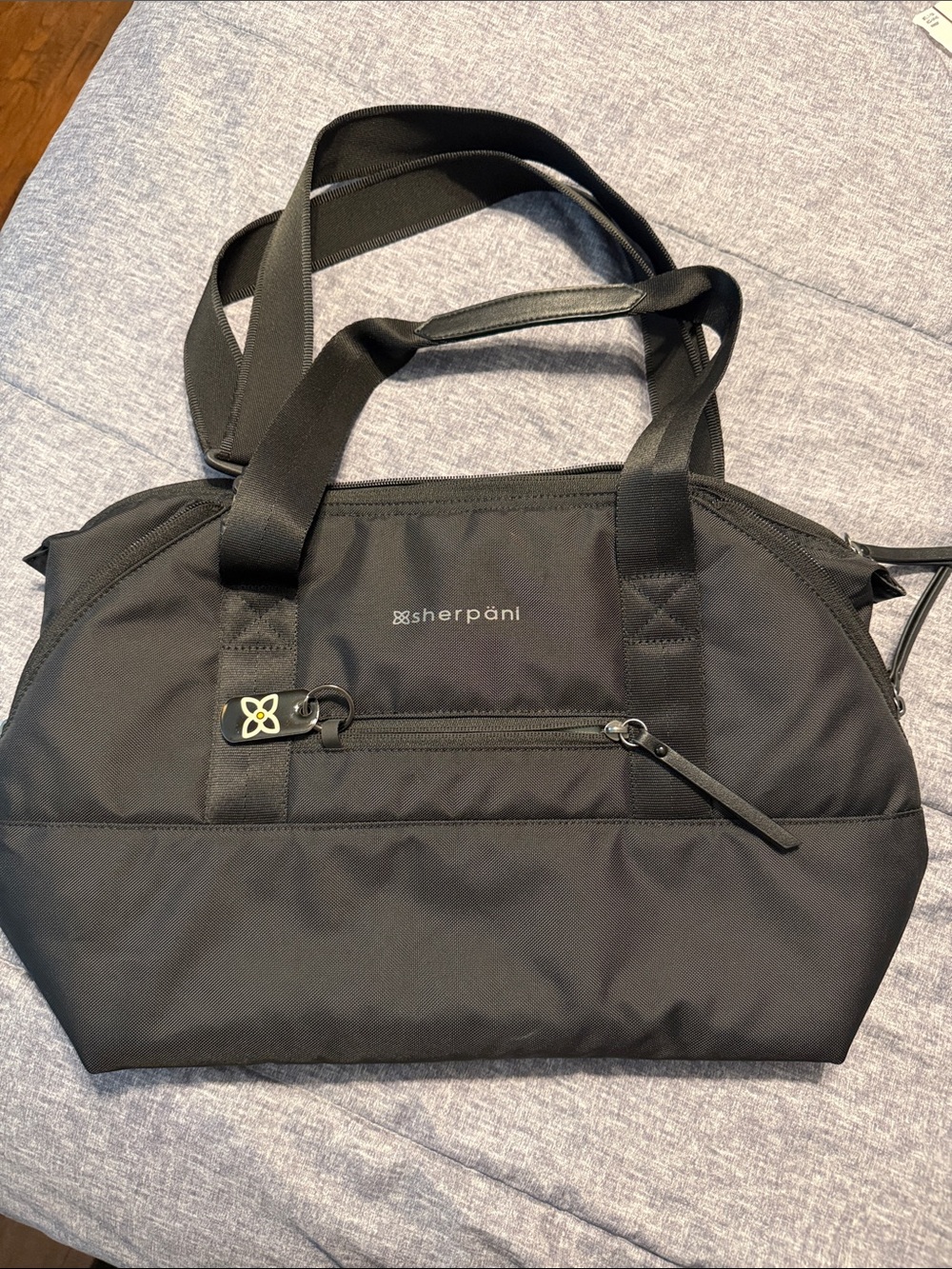 Sherpani Black Nylon Shoulder Tote